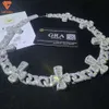 Custom Design 925 Silver Fashion Jewelry ketting Moissanite Diamond Hip Hop Iced Out Cross Cuban Link Chain