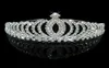 Clips de cheveux Barrettes Getnoivas Sparkling Rhinestone Crown Femmes Silver Color Tiara Luxury Bandfonds Bride Bride Wedding Jewelr1180162