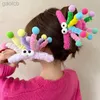 Clip per capelli barrette divertenti contorto peluche Clip artigli per capelli per donne Big Eyes Cine Sweet Hair Clip Casplo Cesta Cesta Cesta Accessori per capelli 240426 240426