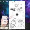 Tattoo Transfer Lovely Small Planets Temporary Tattoos Realistic Sheets Body Art Arm Tattoos Paper For Adult Kids Fake Waterpoof Tattoo Sticker 240427