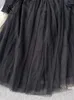 Повседневные платья Singreiny осенняя вышивка сетчатая сетчатая платья Женщины v Sece Roolves Streetwear 2024