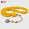 Tasbih Orange Resin Muslim Gift Rosary Bead Islamic Prayer Beads Arabic Jewelry Misbaha