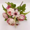 Fiori decorativi artificiali seta rosa fiore peonia idrangea matrimonio da sposa da sposa forniture per la festa soggiorno domestico soggiorno domestico