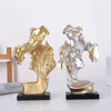 NORTHEUINS 26cm Resin Couple Mask Kissing Lover Figurines Creative Valentines Day Present Desktop Art Statue Home Decor Objects 240411