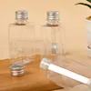 Storage Bottles 5/10pcs 80ml Empty Bottle Clear PET With Aluminum Screw Cap And Plug Cosmetic Container Travel Portable Lotion Cream Tube