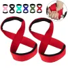 Handschoenen Gevlogen Figuur 8 Banden deadlift gewichtheffen polsbanden Power Lifters workout pullups horizontale bar gym fitness