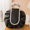 Sac cosmétique paresseux portable Sac de toilette imperméable Sac de toilette Voyage de grande capacité Sac de rangement PU Pliage Sac de rangement