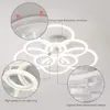 Ceiling Lights LED Modern 9Rings 120W Stepless Dimming Chandelier Support Remote Control For Living Room Bedroom Kitchen