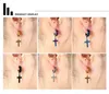 Étalon 1pc mode en acier inoxydable croix pendante cartilage drop-oreilles boules d'oreilles pour femmes hommes punk bijoux belles cadeaux d'amitié