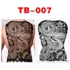 Tattoo overdracht Volledig rug grote tijdelijke tattoo sticker heren Lion King Snake Dragon Ganesha Tiger Body Woman waterdichte nep tattoo art 240427