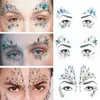 Faccia di trasferimento di tatuaggi Metallic Temporanea Tattoo Adesivo Face GEMS GIOVELLI MERMAID GEMS RAVE CRYDAL GEMS OCCHIA AVOLTTORI PER CORPO PER FESTIVA