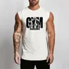 Gym tanktop heren fitness kleding compressie vest katoen bodybuilding stringer stringer tankop spier singlet workout mouwloos shirt 240415