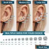 Stud M-10mm Classic Mossanite Vis en arrière boucles d'oreilles Boucles de luxe Bijoux 925 Sterling VVS Moisanite Diamond Eore pour hommes Femmes Gift Drop Ot3ia