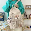 Backpack Mode Canvas Frauen Kawaii Leisure Bookbag Reise Rucksack für Teenager Girls Schultasche süßer Laptop Mochila