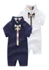 Ins High Cond Brand Baby Clothing Plect Bow Romper Outfit Cotton Newborn Summer Summer Romper Romper Kids Designer младенец JU3205760