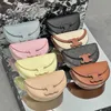 Women Retro Original Cellin Designer Bags New Saddle Bag Leather Half Round Moon Bag Fashion Crossbody Crossbody Womens ذات الشعار الأصلي عالي الجودة