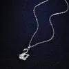 sterling 1 Mossan Diamond Necklace Womens Fashion Swan Sier Clarbonbone Chain Broadcast Live