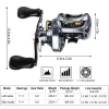 Tillbehör SoUgayilang 11+1BB 7,6: 1 Höghastighets Baitcasting Fishing Reel Drag Power 10 kg Karpfiskrullar Färska/saltvattengjutningsrulle