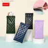 Sunglasses Cases Glass bag with spring clip seal soft PU leather reading glass shell waterproof multifunctional coin storage Q240426