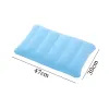 Gear 47x30cm Air Cushion Pillows Outdoor Camping Sleep Cushion Folding Square Lnflatable Pillows Travel Backrest Plane Head Rest Big