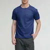 Taktiska t-shirts Mens sommar unisex fast färg snabb torkning militär kortärmad o-hals skjorta topp som används för träning vandring 240426