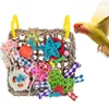 Andere vogels levert leuk trainingsspeelgoed voor huisdieren angstverlichting Papegaai kauwen natuurlijke grasbuizen kleurrijk geweven draadpapier huisdier