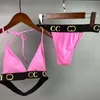 Podziel wysokiej jakości bikini projektantki damskie Letter Swimsuit Summer Seksowna sieć bikini modny list nadrukowany strój kąpielowy Wysokiej jakości strój kąpielowy S-xl
