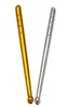 Honeypuff złota srebrna kolor metalowa rura prosta jedna długość hittera 90 mm mini tytoniowa rura rura jedna hitter palenie akcesoria 91999259
