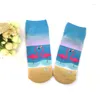 Women Socken 3D -Druck lässig Flamingo Langlebiger niedlicher Niedrig geschnittener Knöchel Socken Cartoons Typ Teenager 1Pair 2pcs MS21