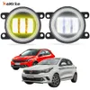 EEMRKE Led Fog Lights Assembly 30W/ 40W for Fiat Argo 358 2016-2023 with Clear Lens + Angel Eyes DRL Daytime Running Lights 12V PTF Car Accessories