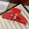 Clamps YHJ New Plum Blossom Retro Grab Hair Shark Claws Light Luxury Elegant Hair Clip Claw Hair Accessories for Women Gilrs Y240425