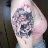Tattoo Transfer wasserdichte temporäre Tattoo Aufkleber Anime Japanische doppelseitige dunkle Comics Kawakami Tomie Evil Girl gefälschte Tatoo für Frauen Männer 240427