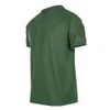 Taktiska t-shirts Mens sommar unisex fast färg snabb torkning militär kortärmad o-hals skjorta topp som används för träning vandring 240426