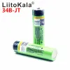 Liitokala 34b ponité 3.7v 18650 3400mAh Nouveau NCR18650B 3000 3400 Batterie Li-ion rechargeable pour la lampe de poche pour la lampe de poche