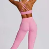 Set di tubi da pista da donna con 2 abiti sexy abiti stretti abiti da corsa all'aperto Feeling nudo nudo da donna set di fitness set di fitness sport gambe gambe per palestra 240424