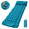 Outdoor Sleeping Pad Camping Inflatable Mattress with Pillows Travel Mat Folding Bed Ultralight Air Cushion Hiking Trekking 240412