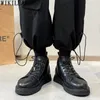 Bottes Chaussures en cuir Men de la cheville manche neige pour le bureau masculin 2024 Winter Zapatilla Hombre