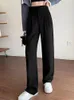 Spodnie damskie seulistyczne garnitur 2024 Letnia wiosna elegancka elastyczna wysoka tła stała casual casual Work szerokopasmowe spodnie Kobieta