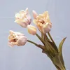 5pcs/Bouquet Artificial Flower Silicone Tulip Baroque Style Real Touch Fake Plant For Wedding Decoration Home Garen Decor 240415