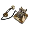 Tillbehör antik brons telefon vintage retro fasta telefon skrivbordssamtal hemmakontorhotell antik telefon telefono