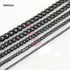 Strand Babedon 3 mm5 mm7 mm łańcuch kubański stal nierdzewna Naszyjnik wodoodporny 18K Gold Punk Mens Jewelry DIY Akcesoria 240424