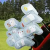 9pcsset Golf Iron Club Cover Cover Waterpofite Protecte Case с Cat Image Covers Supply 240425