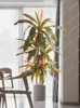 Decoratieve bloemen kunstmatige groene plant rode ijzeren boom bionische pot grote woonkamer high-end nep bomen vloer-bestaande decoraties