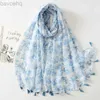 Sjalar 2024 Luxury Fashion Thin Petal Floral Tassel Viscose Shawl Scarf Lady High Quality Pashmina Hijab and Wraps Foulard Muslim Sjaal D240426