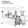 Zonesun Pasta integrada e enchimento de líquidos Máquina de capeamento de produtos de fase dupla Cosméticos Sistema de produção automática ZS-AFC30