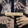 Tattoo Transfer Finger Back Herbal Juice Tattoo Stickers Waterproof Durable Semi-permanent Small Patterns Fake Tattoo Men Women Not Reflective 240426