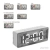 Desk Table Clocks USB Battery Operated Desk Table Alarm Clocks Mirror Clock with Snooze Function Digital LED Display Desktop Clock Thermometer
