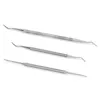 3PCS Double Ended Ingrown Toe Correction Files Stainless Steel Toe Nail Care Manicure Pedicure Toenails Clean Foot Tools