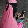 Hidżabs Nowe wysokiej jakości jedna warstwowa szyfonowa szalik hidżab muzułmańska okładka twarzy niqab hat pull islamski szalik