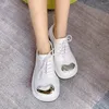 Casual Shoes MILI-MIYA Japanese Vintage Heightened Big Head Round Toe Female Student Lace Up Genuine Leather Spring And Autumn